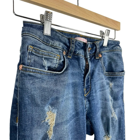 Ted Baker Women’s Distressed Slim Jeans in Medium Wash Size 25 - Picture 6 of 11